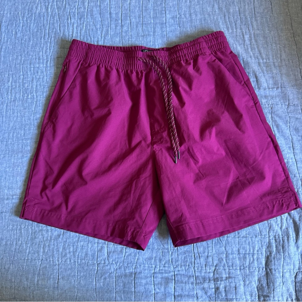 J. Crew Burgundy Maroon Athletic Shorts Lightweight Elastic Waist